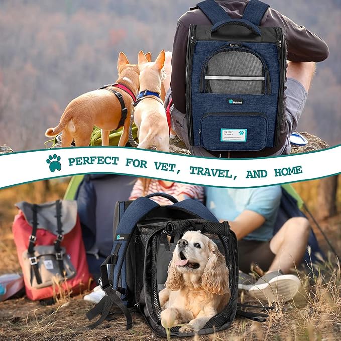 PetAmi Dog Cat Backpack Carrier, Expandable Pet Carrier Backpack - Image 7