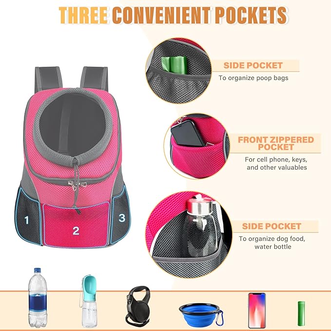 YUDODO Dog Front Carrier Backpack, Adjustable Breathable Pet Carrier - Image 4