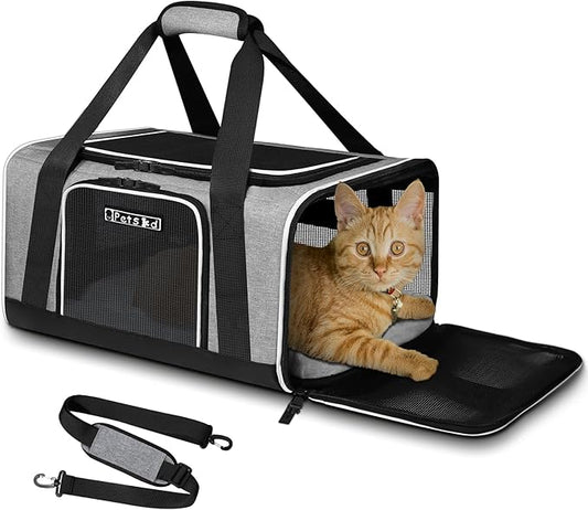 Petskd Pet Carrier 17x11x9.5 Alaska Airline Approved, Pet Travel Carrier Bag by Petskd