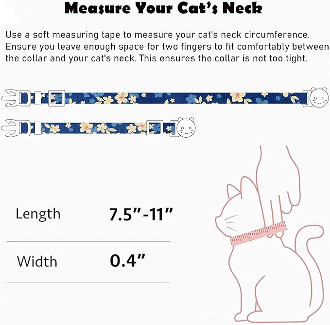 2 Pack Cotton Breakaway Cat Collars Set - Image 7