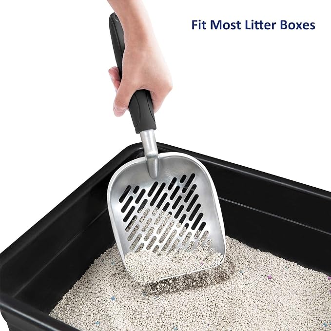 WePet Cat Litter Scoop, Aluminum Alloy Sifter, Kitty Metal Scooper, Deep Shovel - Image 4