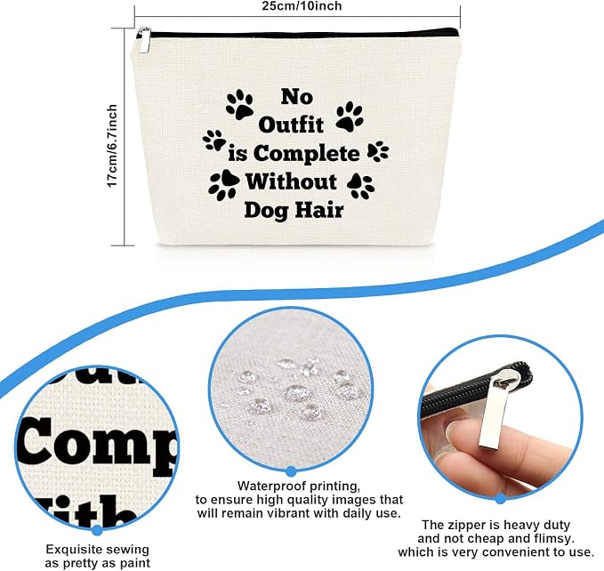Dogs Lover Gift Dogs Cosmetic Bag Dog Mom Gifts Makeup Bag Vet Tech Gift Dog - Image 2