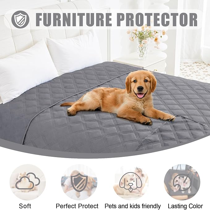 Smiry Waterproof Dog Bed Cover Blanket 68x82, Soft Reversible Pet Blanket - Image 8