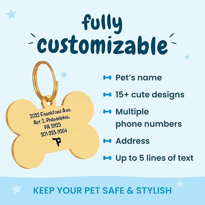 PawFurEver Custom Engraved Pet ID Tag – Personalized Dog Name Tag - Image 3