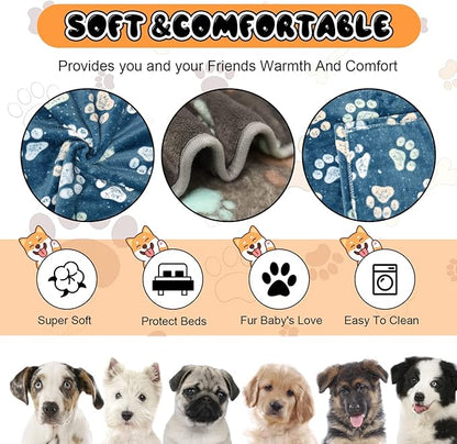 Rezutan Premium Dog Blankets for Large Dogs & Cat Flannel Blanket Washable - Image 2
