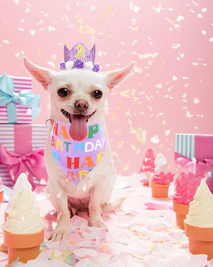 PET SHOW Purple Crown Dog Birthday Party Hat - Image 6