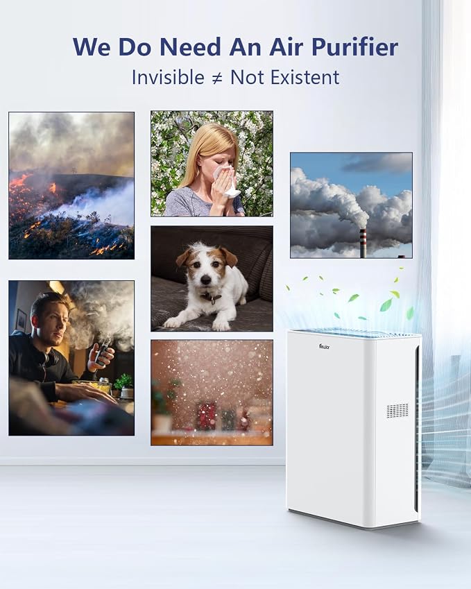 VEWIOR Air Purifiers For Home Large Room Up To 2200 sqft H13 HEPA Air Purifiers - Image 3