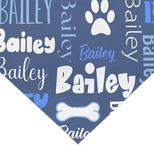 Personalized Dog Bandanas Custom Neckwear Name Button Anti-loosening Dog Scarf - Image 2