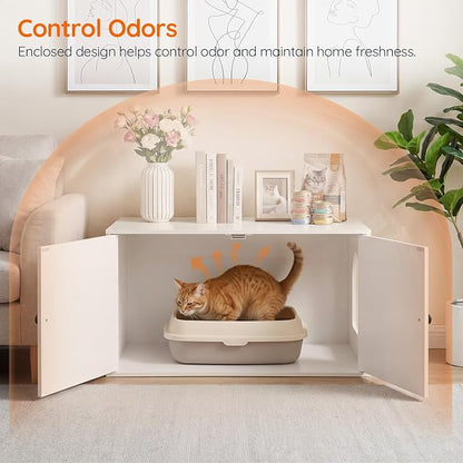 HOOBRO Cat Litter Box Enclosure, Hidden Litter Box Furniture - Image 7