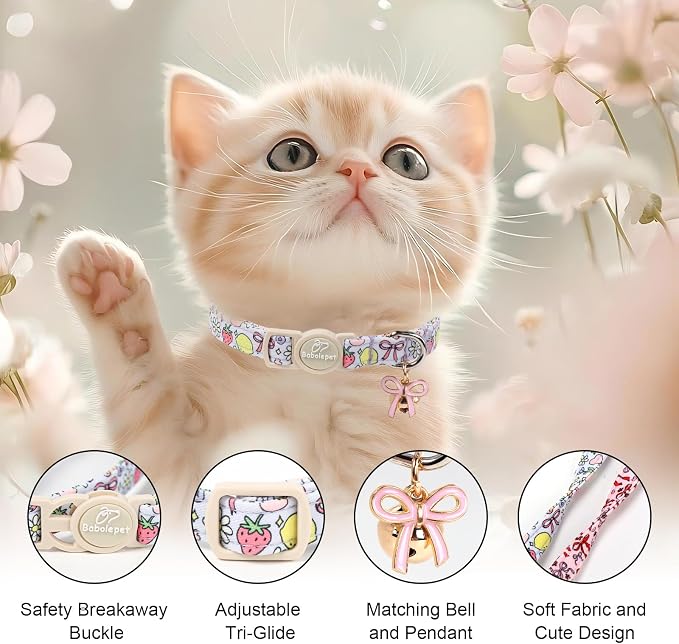 2 Pack Sweet Girly Cat Collars - Image 3