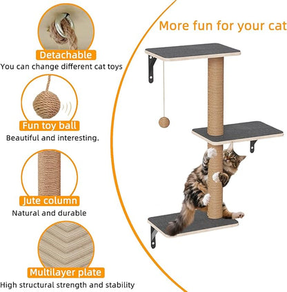 5-in-1 Cat Wall Shelves Set - Image 3
