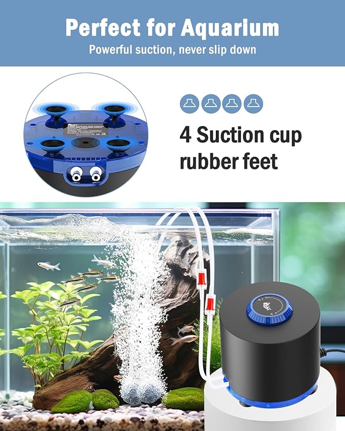 AQQA Aquarium Air Pump, Quiet Powerful Fish Tank Air Pump 3W/6W/10W - Image 5