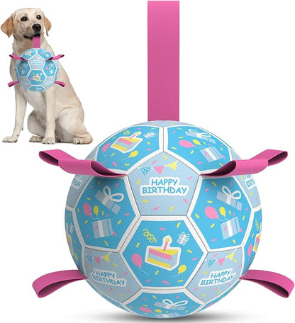 QDAN Dog Birthday Toys, Soccer Ball by QDAN