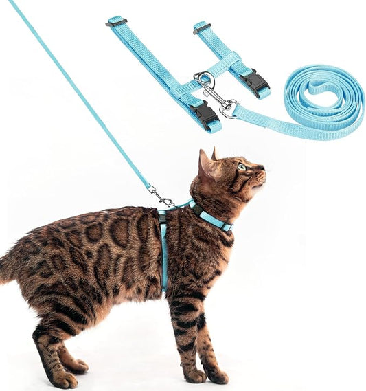 PUPTECK Adjustable Cat Harness and Leash Set Escape Proof Kitten Strap Collar by PUPTECK