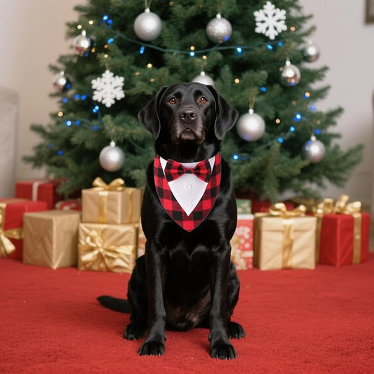 ADOGGYGO Christmas Dog Tuxedo Bandana, Adjustable Christmas Costumes - Image 2