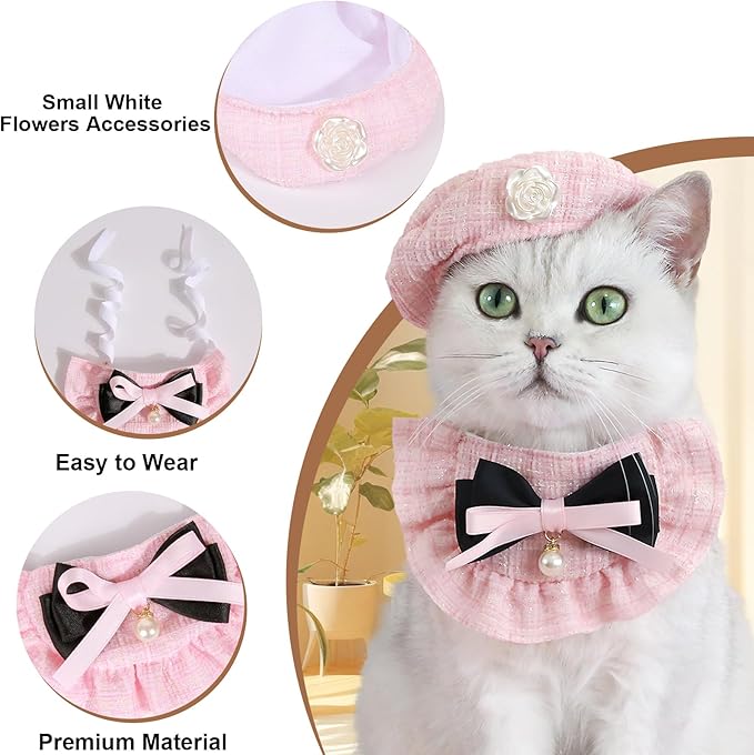 HOWWFALY 2PCS Cat Beret Hat - Image 4