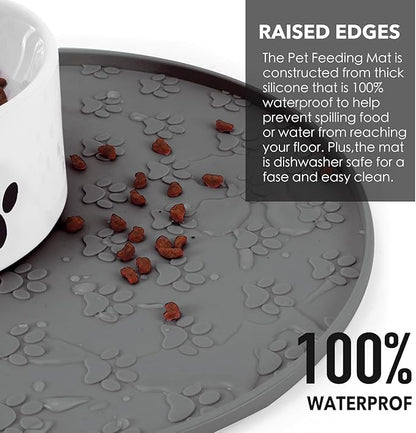 Dog Food Mat for Food and Water, Waterproof Pet Food Mat - Image 3