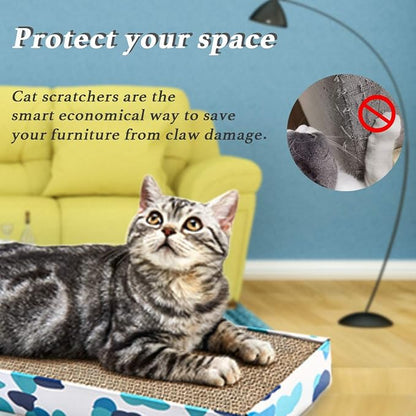 PEEKAB Cat Scratcher Cardboard Reversible Cat Scratch pad Kitty Corrugated - Image 3
