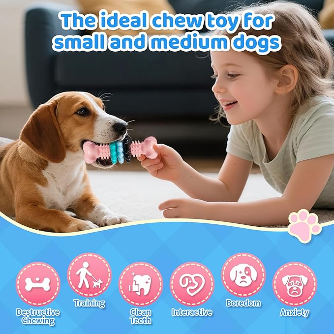 Puppy Chew Toy, 2 Pack Puppy Teething Toys Indestructible Chew Toys - Image 5