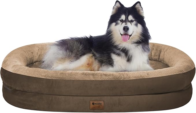 Orthopedic Waterproof Large Dog Bed: Memory Foam Washable Dog Bed by Wozoke