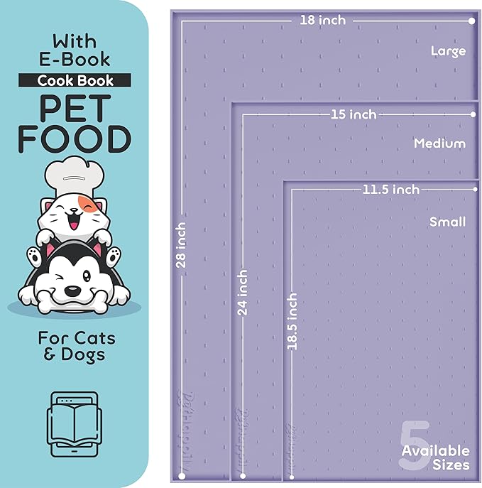Dog Food Mat - 28x18 Raised Edges Dogs Mat - Image 2