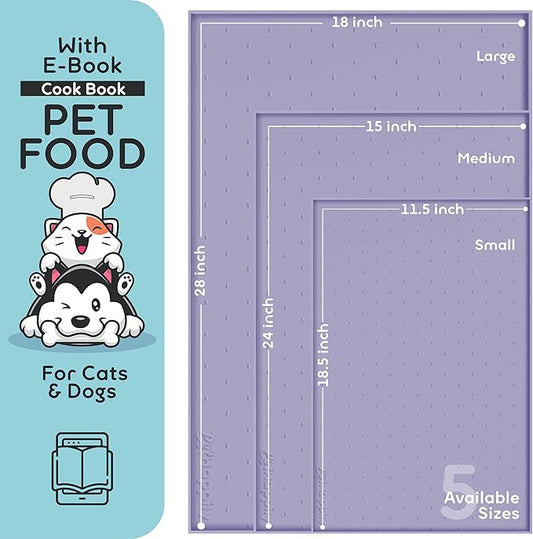Dog Food Mat - 28x18 Raised Edges Dogs Mat - Image 2