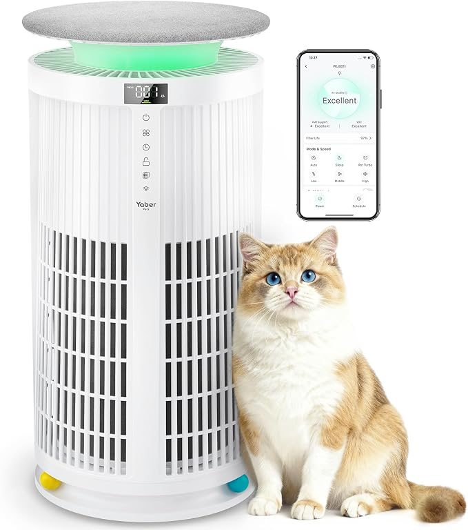 Large Air Purifiers for Home Large Room up to 4200ft², Yaber HEPA Air Purifier by YaberPets