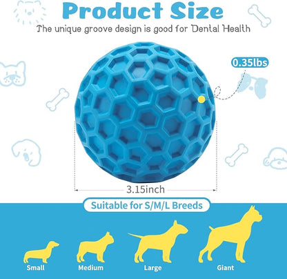 HIPPIH Indestructible Squeaky Dog Toys, Interactive Dog Balls 2 Pack, Dog Chew - Image 2