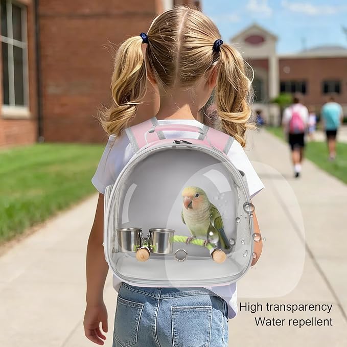 Small Bird Travel Backpack Carrier Cage - Image 4