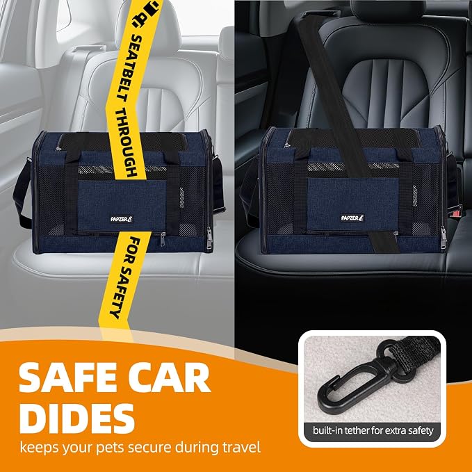 Cat Carrier Soft-Sided Travel Bag - Image 7