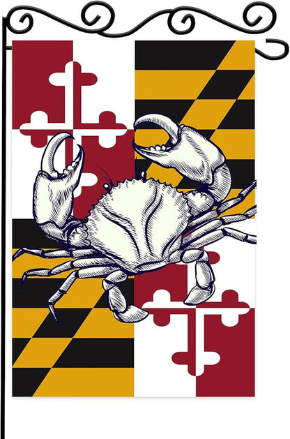 Maryland Summer Garden Flag, Maryland State Crab Flag, Crabs Nautical Garden by WPCTYQ