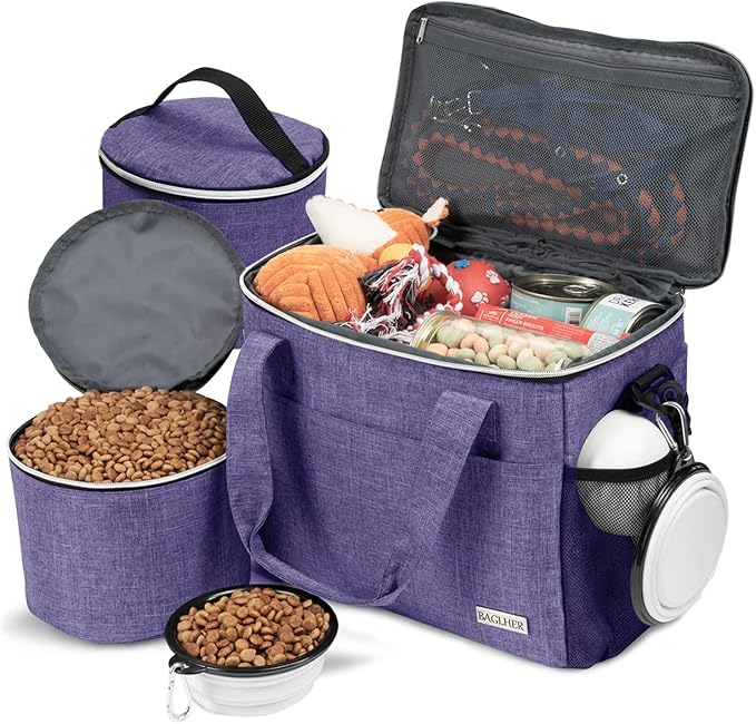 BAGLHER Dog Travel Bag Backpack Pet Supplies Backpack 5-Piece Set by BAGLHER