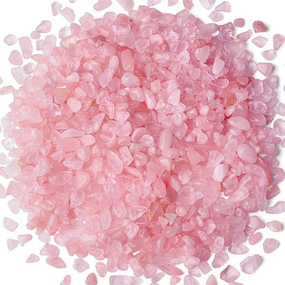 Rose Quartz Healing Crystal Chips Bulk Gemstones Sets Tumbled Crushed Stones by YATOJUZI