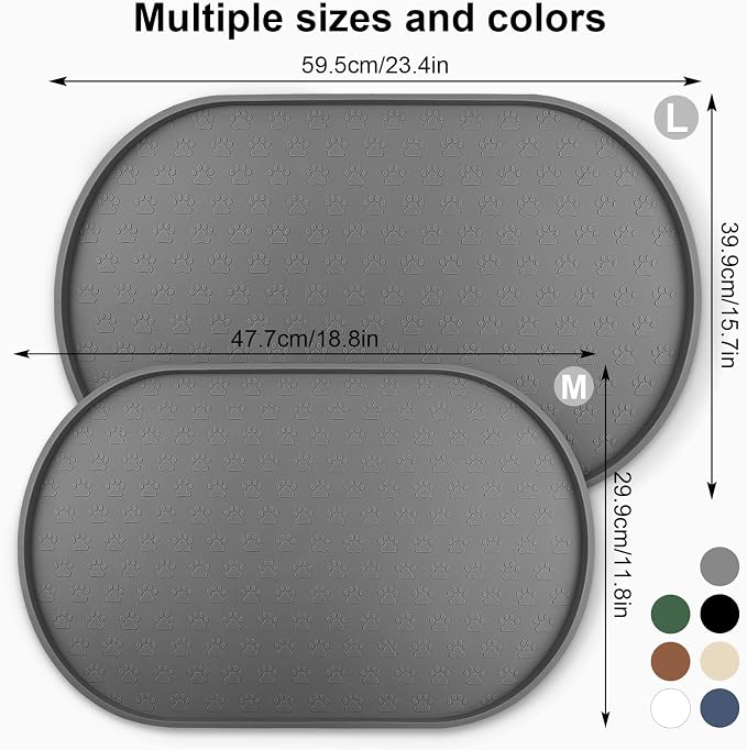 KPWACD Pet Feeding Mat for Dogs and Cats, Silicone Dog Placemat Non-Slip - Image 2