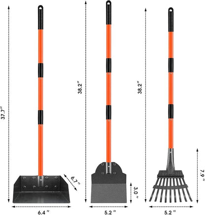 Pooper Scooper, Detachable Long Handle Dog Pooper Scoopers - Image 4