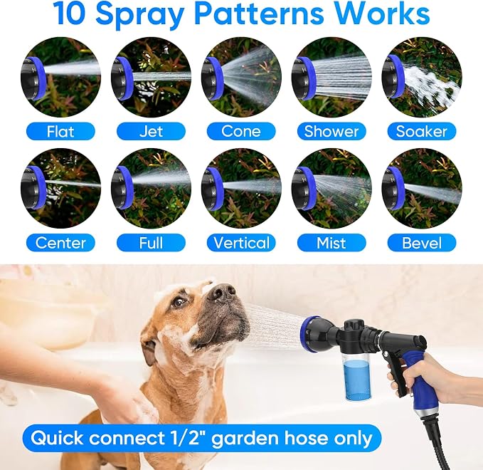 Dog Shower Attachment Water Hose Nozzle Sprayer Set - Image 5