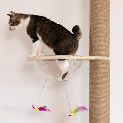 Floor to Ceiling Cat Tree Height Adjustable Cat Tower 5 Tier Hemp Scratching - Image 8