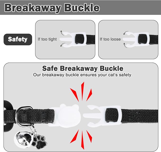 Airtag Cat Collar Breakaway, Stretchy Cat Tracker Collar - Image 4