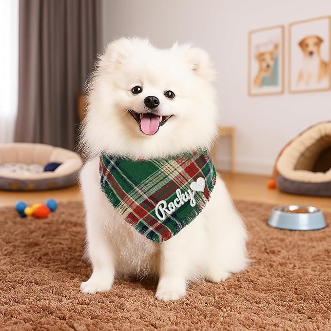 Personalized Dog Gifts with Embroidered Name Custom Dog & Cat Bandana - Image 2