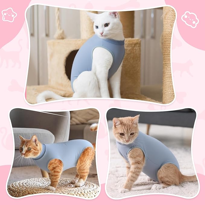 Coppthinktu Cat Recovery Suit for Abdominal Wounds or Skin Diseases, Cat Onesie - Image 5