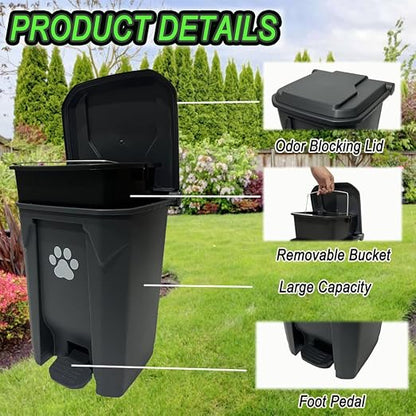 Dog Poop Trash Can Outside 20L - Image 4