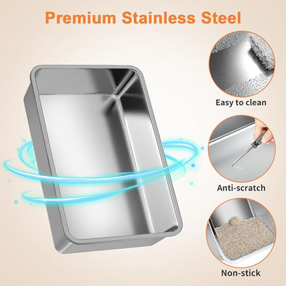 URPOWER Stainless Steel Cat Litter Box - Image 7