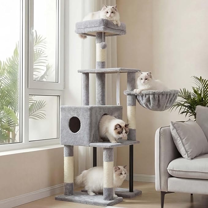 Heybly Cat Tree, 49.2 Inches Cat Tower by HEYBLY