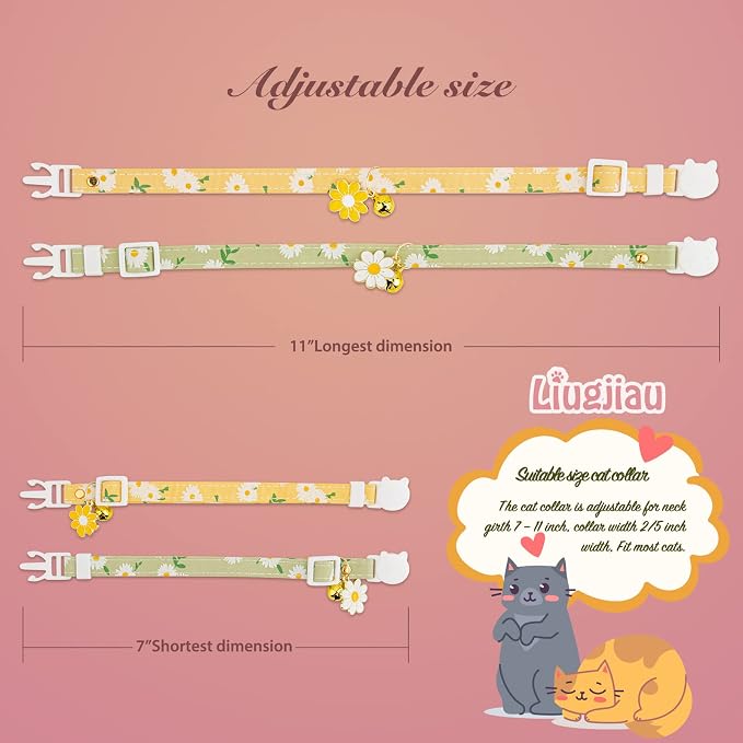 2 Pack Cotton Breakaway Cat Collar - Image 2