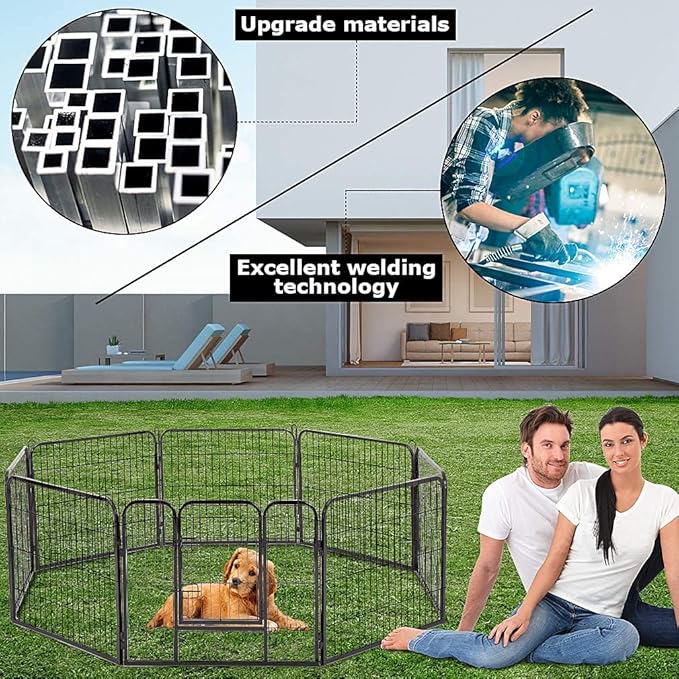 BestPet | Dog Playpen | 32 Inch, 8 Panels | Heavy Duty Metal Pet Exercise Pen | - Image 4