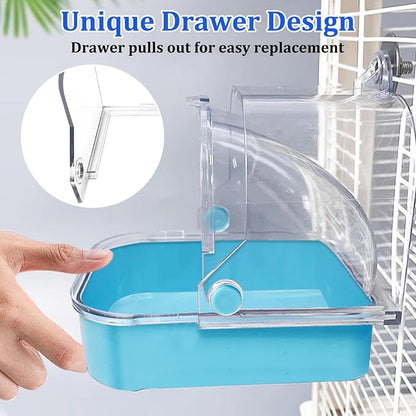 Tfwadmx Bird Cage Bath Hanging Bird Bath Supplies Parrot Bath Tub Water Shower - Image 3