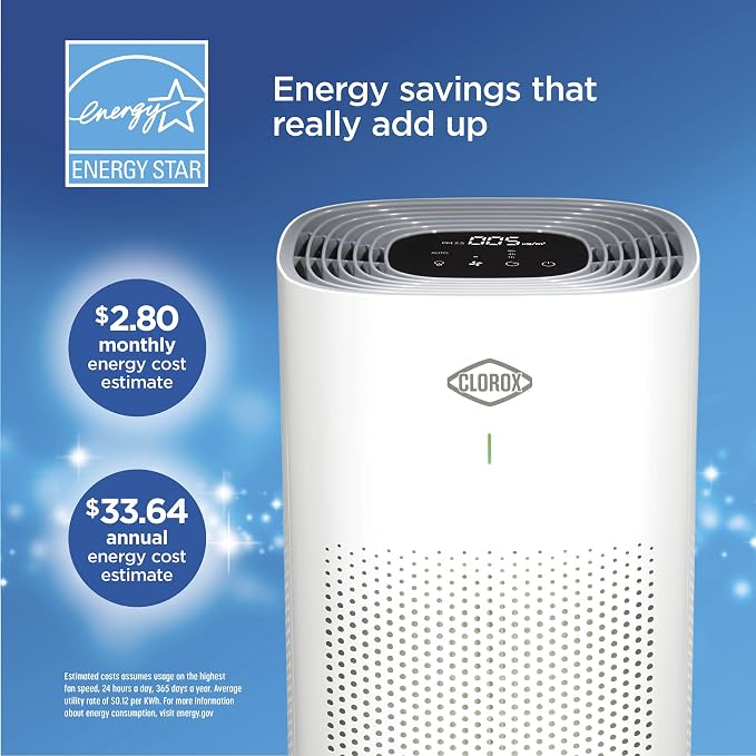 Clorox HEPA Air Purifiers for Home, True HEPA Filter, Large Rooms Up to 1 - Image 11