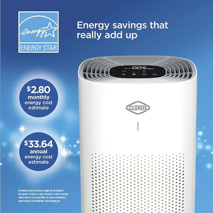 Clorox HEPA Air Purifiers for Home, True HEPA Filter, Large Rooms Up to 1 - Image 11