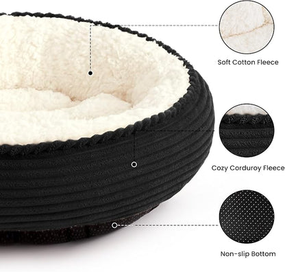 Love's cabin Round Donut Cat and Dog Cushion Bed, 25in Pet Bed - Image 2