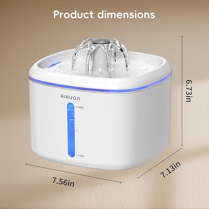 Cat Water Fountain, 2.5L/84oz Pet Cat Fountain – Ultra Quiet Upgraded Automatic - Image 8